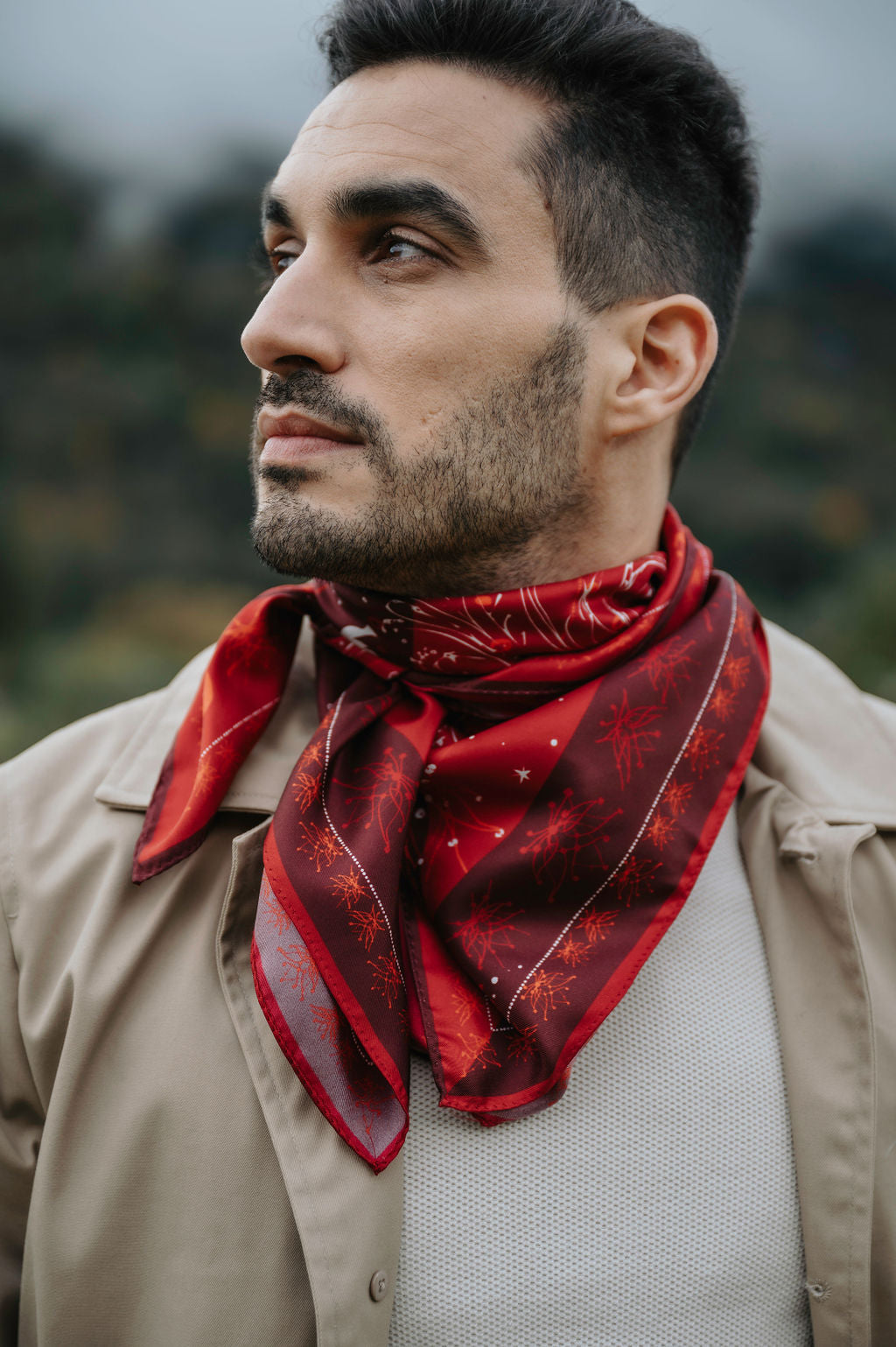 SILK SCARF 90 - ZENITH RED