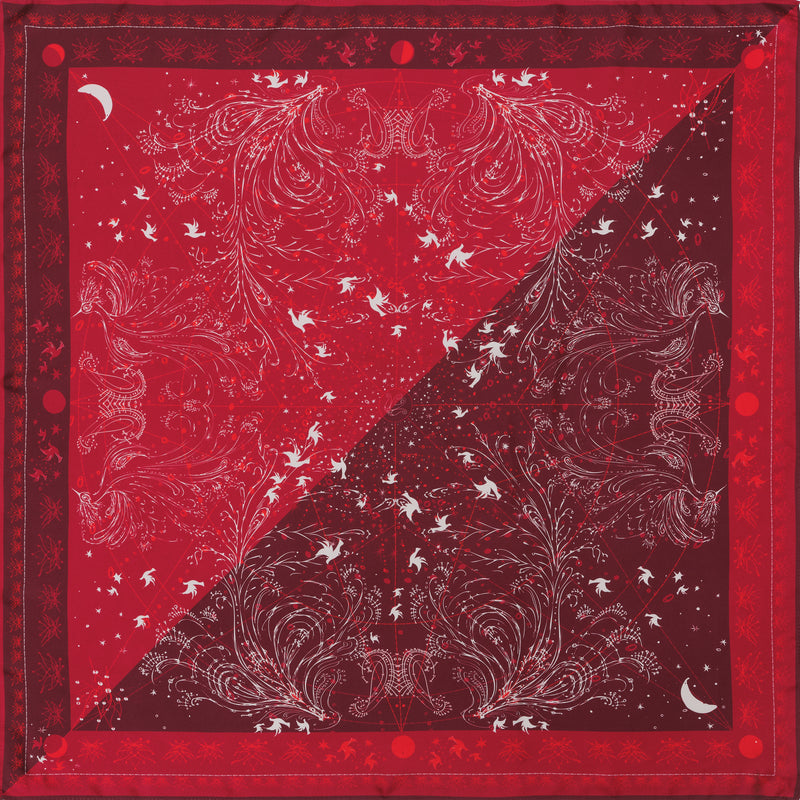 SILK SCARF 90 - ZENITH RED