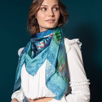 SILK SCARF 105 - NYMPHEAS